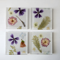 4 piece Floral coasters