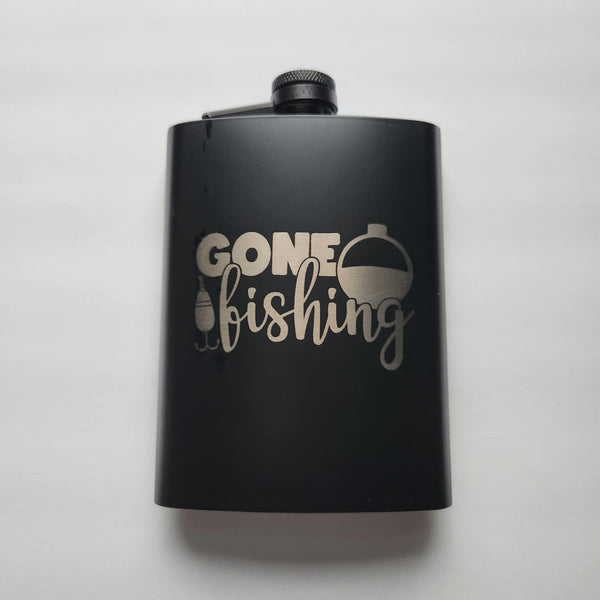 Gone fishing flask