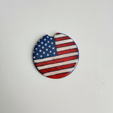 2.5 inch flag resin coaster for vehicle cup holder