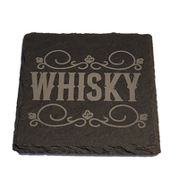 Whisky slate coaster