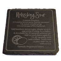 Whiskey Sour Recipe slate coaster