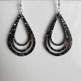 Double drop resin earrings on stainless steel hooks in multiple colors