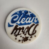 Handcrafted clean/dirty dishwasher magnet by Blue Bourbon Designs