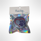 Pawprint heart phone grip