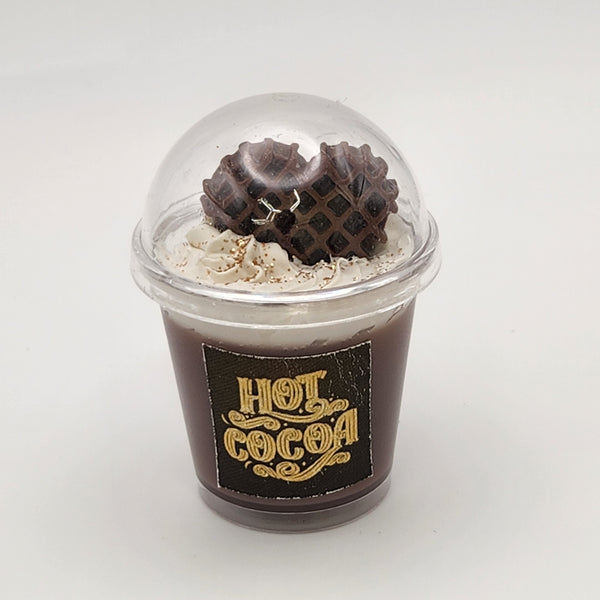 Faux drink resin keychain with domed lid and faux frosting