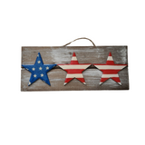 Hand-painted flag star wall sign with resin finish by Blue Bourbon Designs