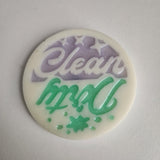 Handcrafted clean/dirty dishwasher magnet by Blue Bourbon Designs