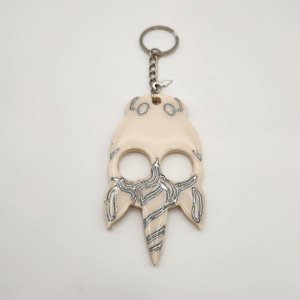 Hand-poured resin self defense keychain in unique colors and shapes