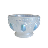 Handmade shimmer white resin trinket bowl for jewelry or makeup pads by Blue Bourbon Designs