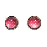 Heart stud earrings with stainless steel posts in assorted heart designs
