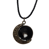 Double sided moon necklace