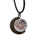 Double sided moon necklace
