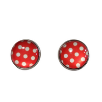 Large polkadot earrings