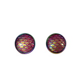Dragon scale/mermaid scale earrings