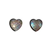 Mermaid scale/dragon scale heart earrings