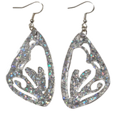 Large butterfly wing earrings