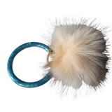 Hand-poured resin wristlet keychain with tassel